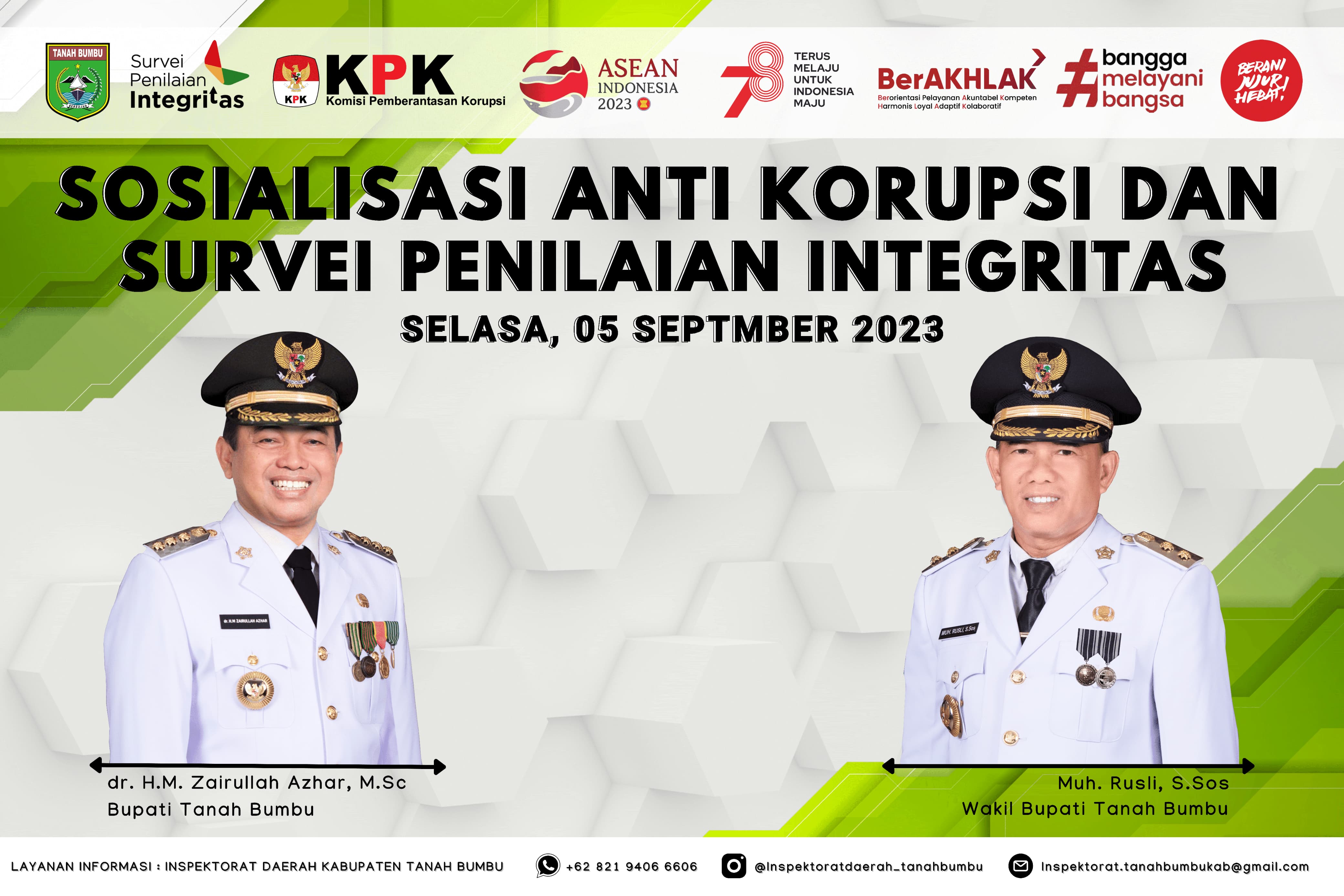 Inspektorat Daerah Kabupaten Tanah Bumbu Gelar Sosialisasi Anti Korupsi dan Survei Penilaian Integritas Tahun 2023 di Kecamatan Simpang Empat